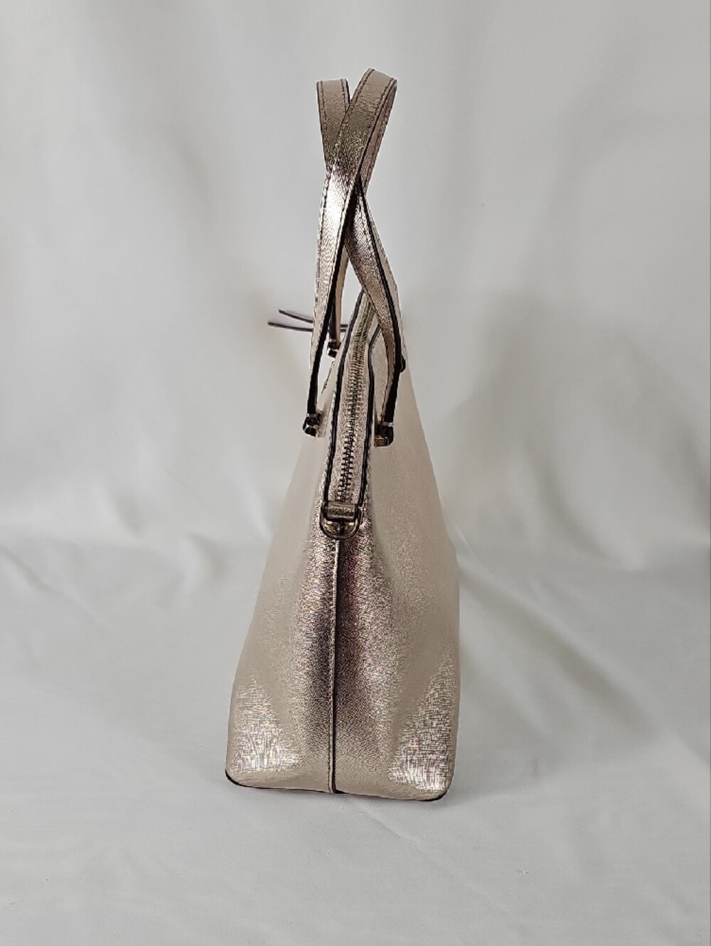 kate spade Metallic Rose Gold Dome Satchel Handbag - Picture 4 of 13